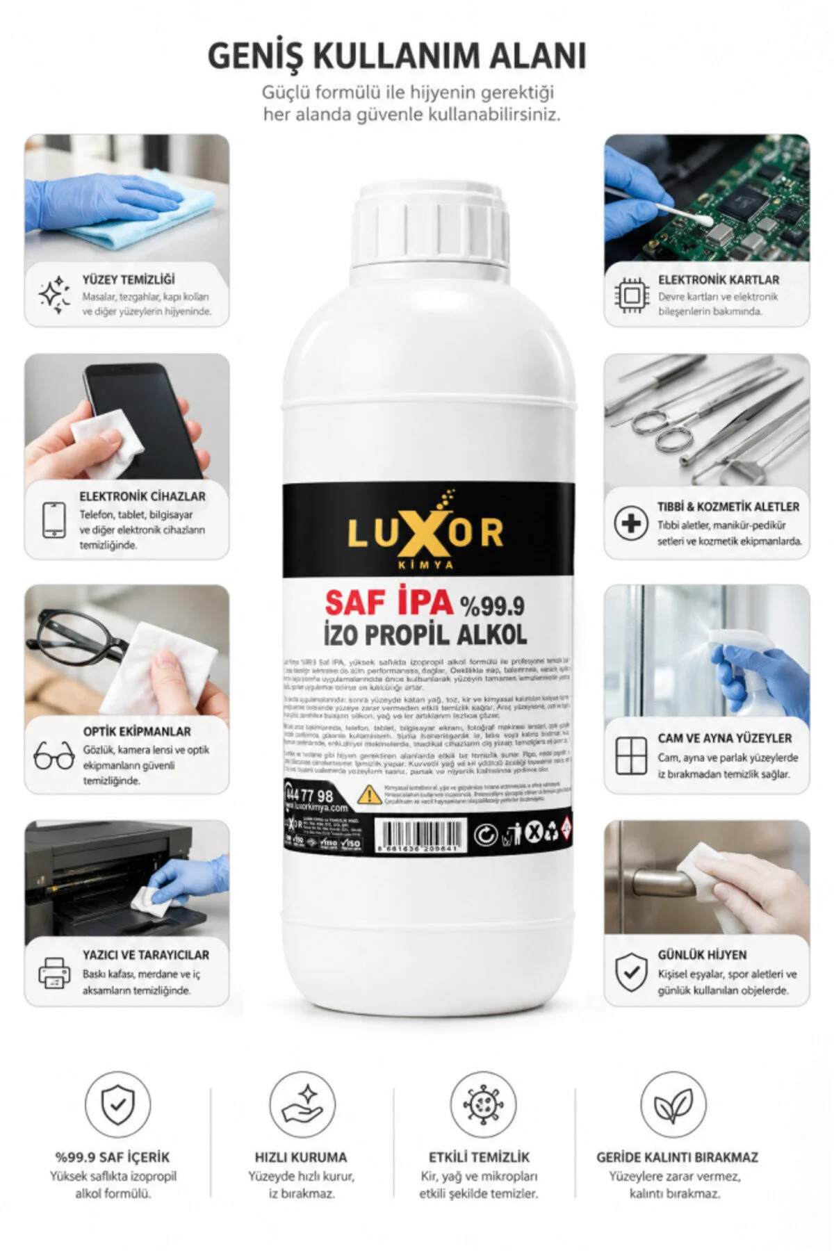Saf Ipa Izo Propil 1 Lt. görsel 2