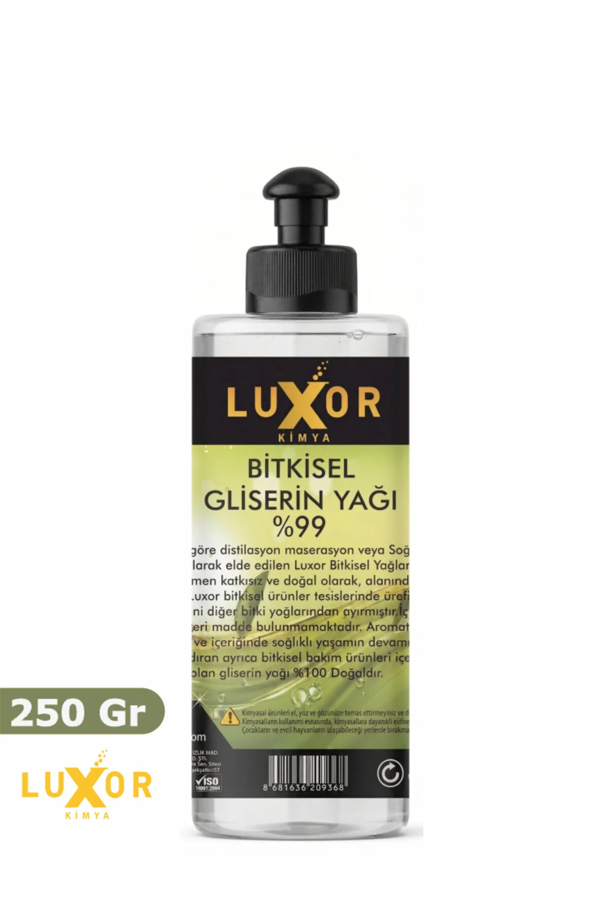 Kimya Bitkisel Gliserin 250 GR görsel 1