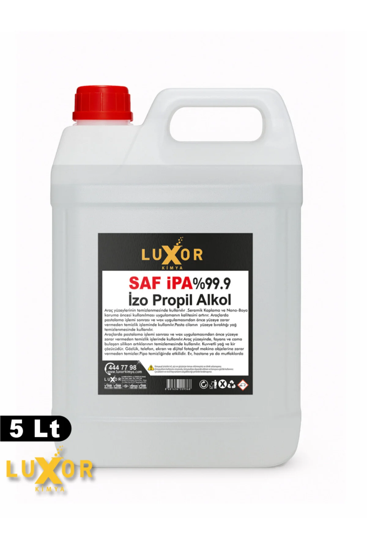 Kimya Saf İzopropil Alkol (IPA) %99.9 5 Litre (Dezenfektan Alkolü)