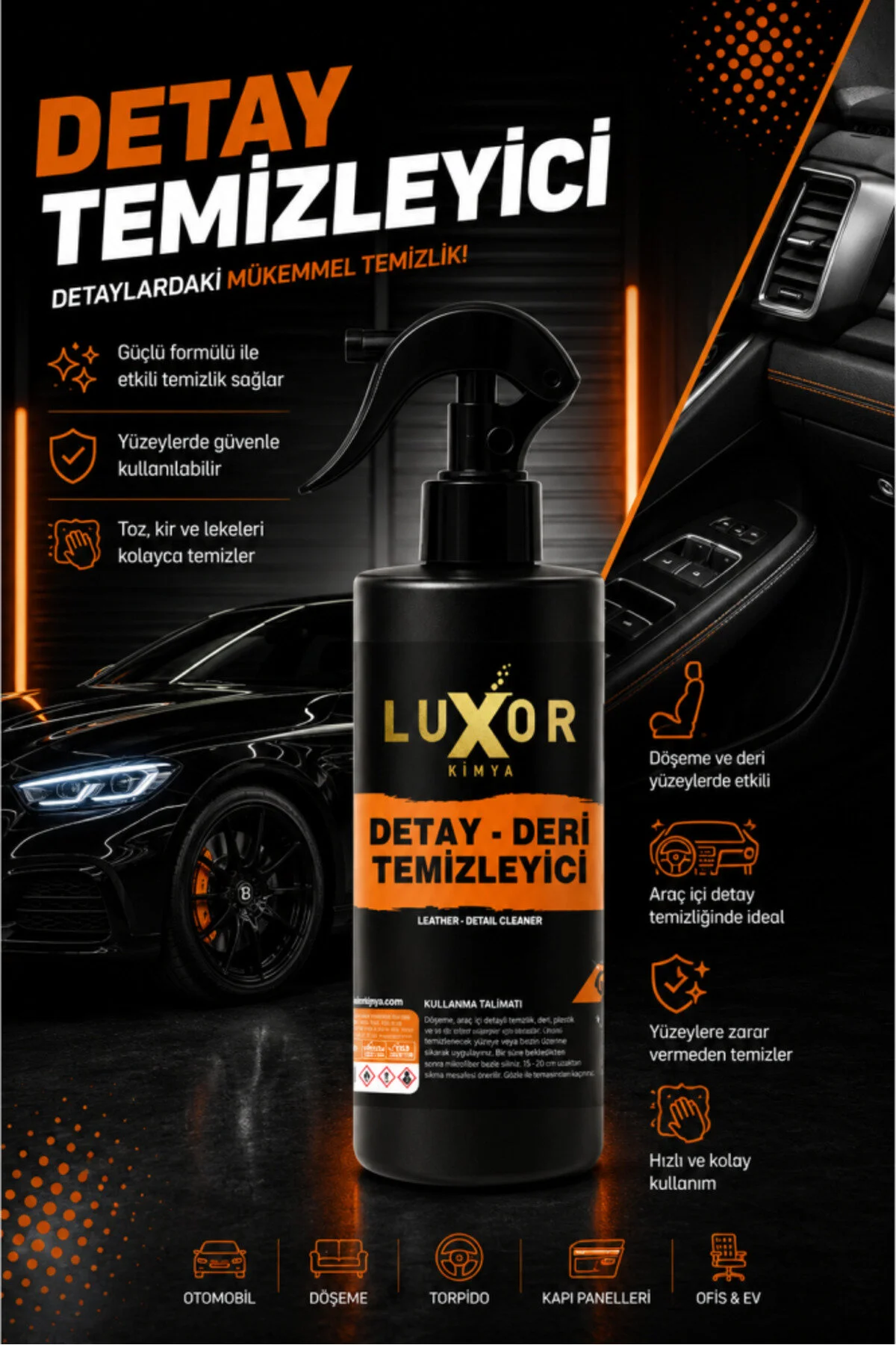Detay Deri Temizleyici 200 ml görsel 2