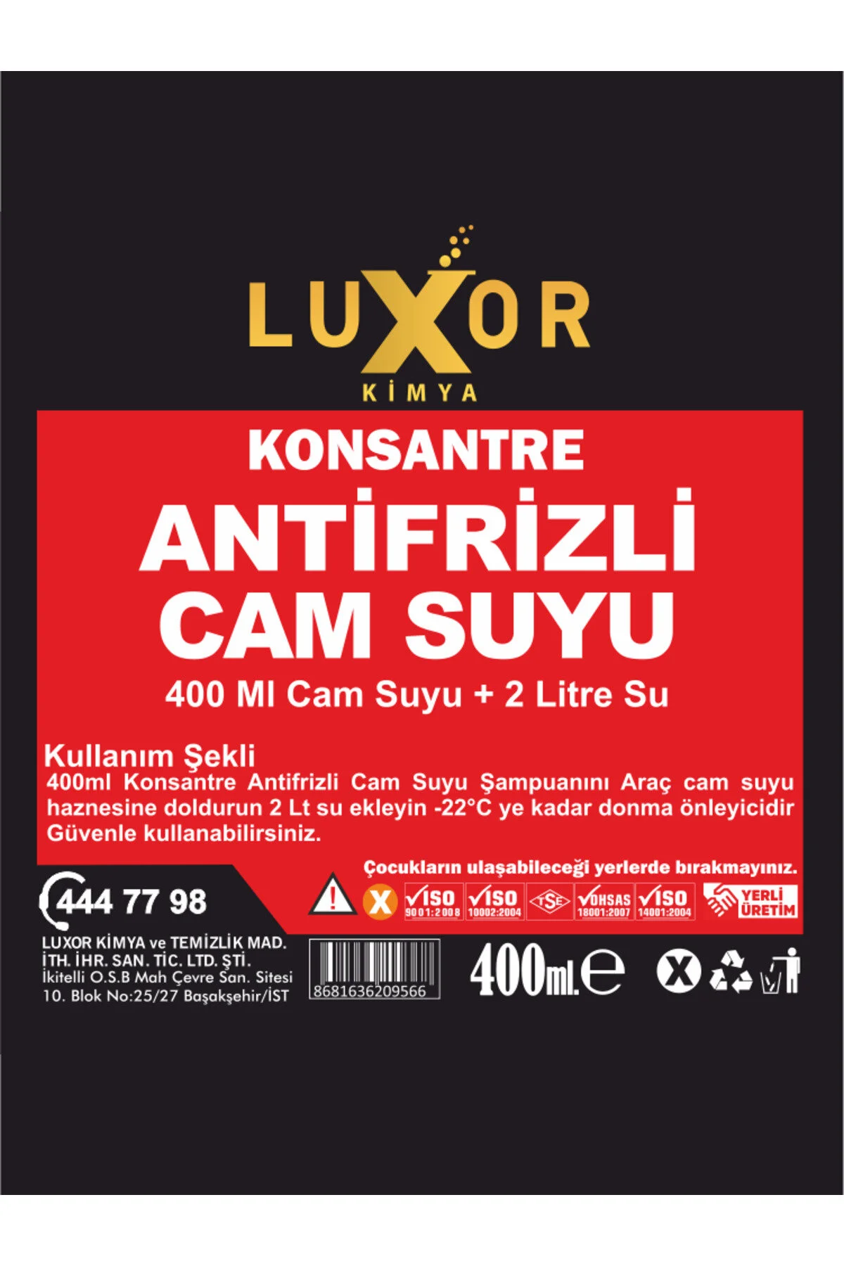 Antifrizli Konsantre Cam Suyu 400 ML görsel 5
