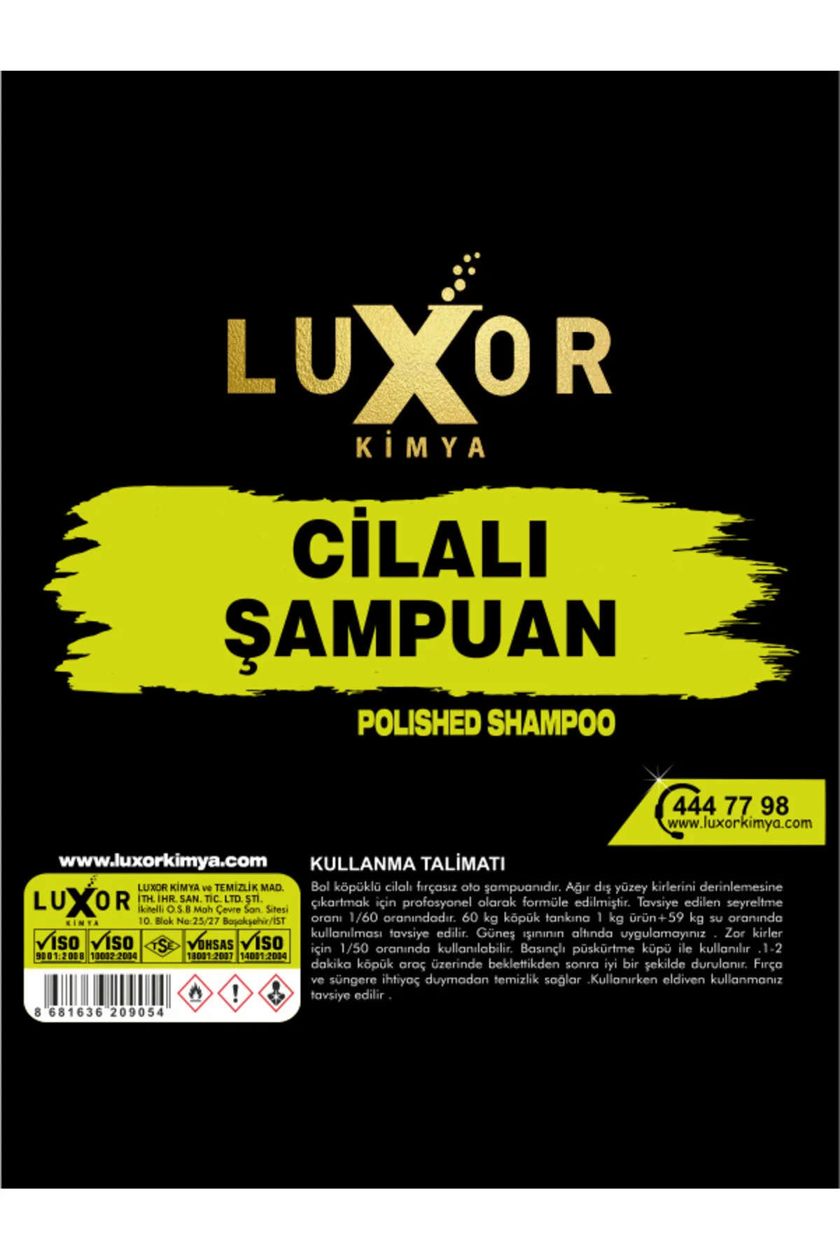 Gold Serisi Cilalı Oto Şampuanı Oto Yıkama Köpüğü 473 ml görsel 3