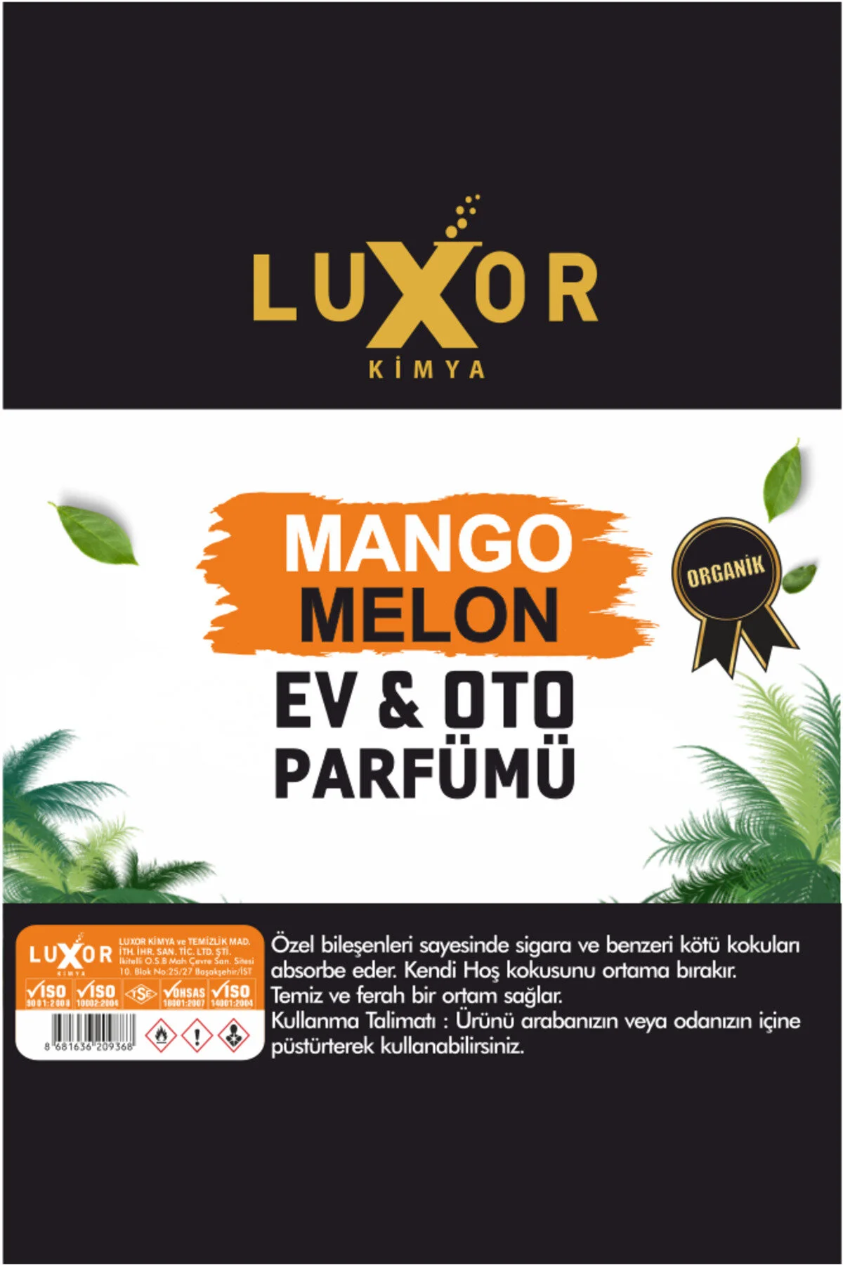 Luxor Kimya Mango Kavun Oto Kokusu 1 Lt görsel 3