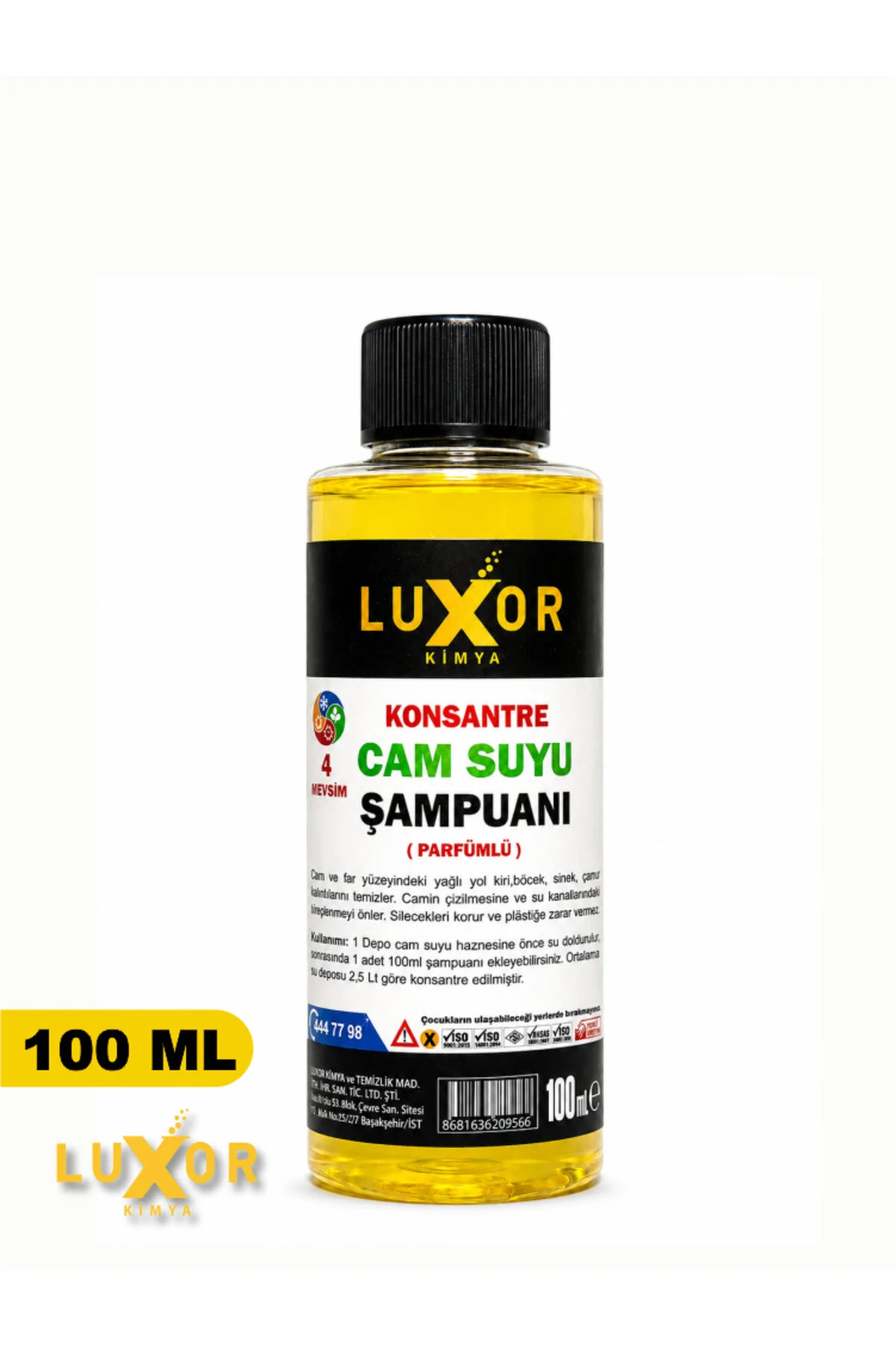 Konsantre Oto Cam Suyu Şampuanı 100ml 6 Adet görsel 2