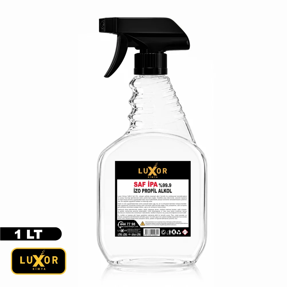 Luxor Kimya Spreyli Saf İPA %99 İzopropil Alkol 1 Lt görsel 1