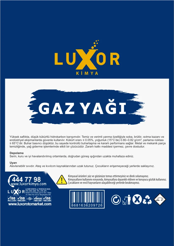 Luxor Kimya Gaz Yağı 200 ML Spreyli görsel 3